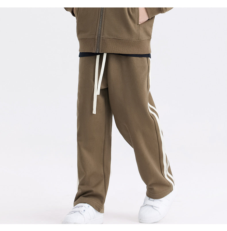 Children Sports Joggers 100% cotton Pants Kids LL-BK26 print logo 25