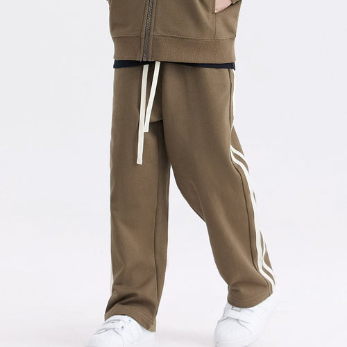 Children Sports Joggers 100% cotton Pants Kids LL-BK26 print logo 1