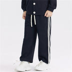 Children Sports Joggers 100% cotton Pants Kids LL-BK26 print logo 2