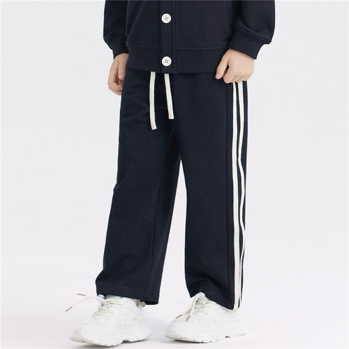 Children Sports Joggers 100% cotton Pants Kids LL-BK26 print logo 2