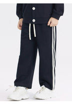 Children Sports Joggers 100% cotton Pants Kids LL-BK26 print logo 27