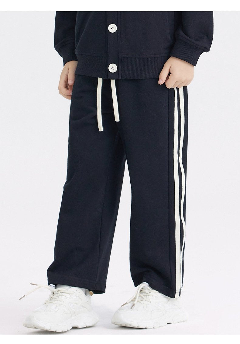 Children Sports Joggers 100% cotton Pants Kids LL-BK26 print logo 27