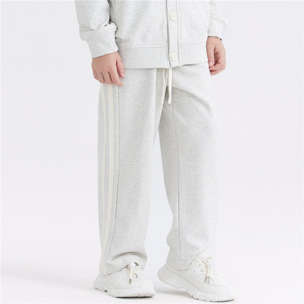 Children Sports Joggers 100% cotton Pants Kids LL-BK26 print logo 11