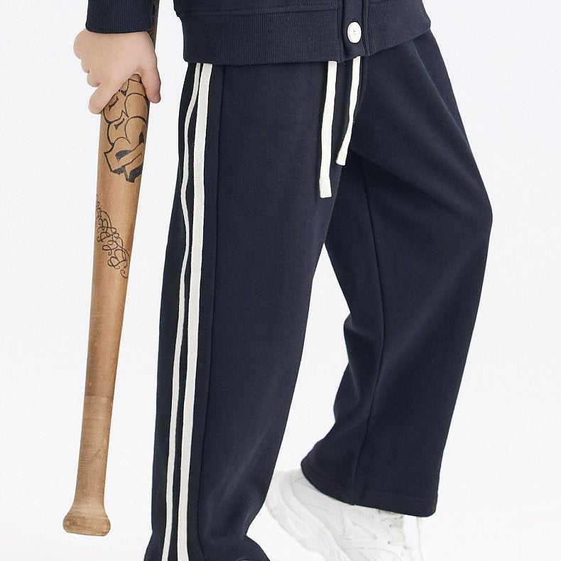 Children Sports Joggers 100% cotton Pants Kids LL-BK26 print logo 20