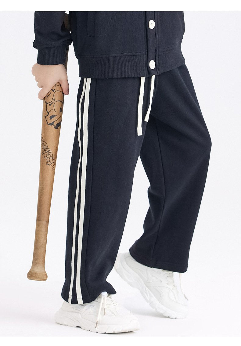 Children Sports Joggers 100% cotton Pants Kids LL-BK26 print logo 28