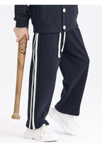 Children Sports Joggers 100% cotton Pants Kids LL-BK26 print logo 28