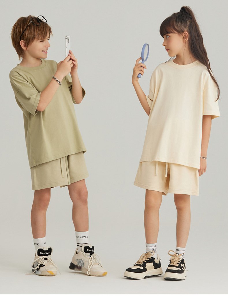 Children Casual Sportswear 100% cotton Set LL-BT034+BK7 Set print logo 29