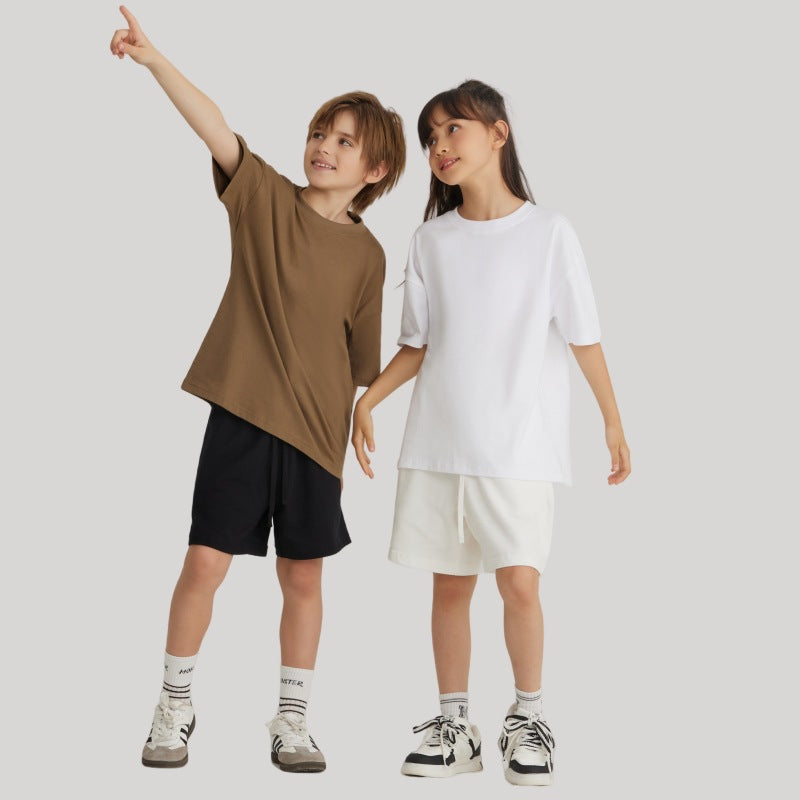 Children Casual Sportswear 100% cotton Set LL-BT034+BK7 Set print logo 5