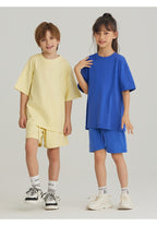 Children Casual Sportswear 100% cotton Set LL-BT034+BK7 - Tshirt print logo 17