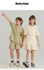 Children Casual Sportswear 100% cotton Set LL-BT034+BK7 Set print logo 26