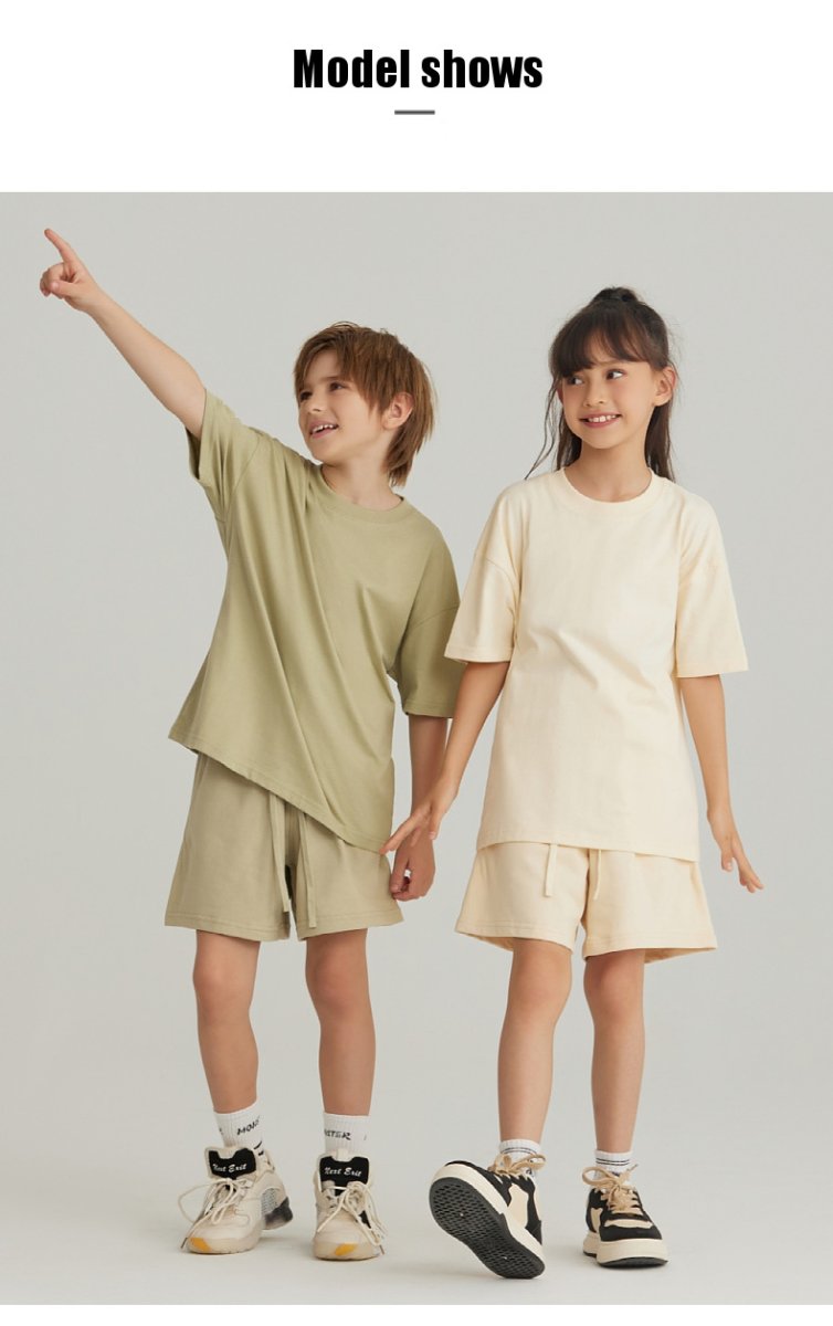 Children Casual Sportswear 100% cotton Set LL-BT034+BK7 Set print logo 26