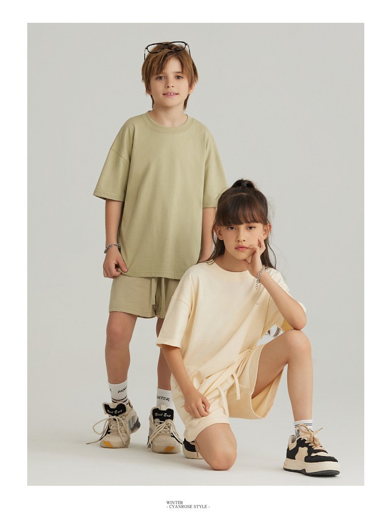 Children Casual Sportswear 100% cotton Set LL-BT034+BK7 Set print logo 30