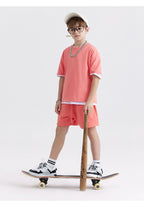 Children Casual Sportswear 100% cotton Set LL-BT034+BK7 - Tshirt print logo 22