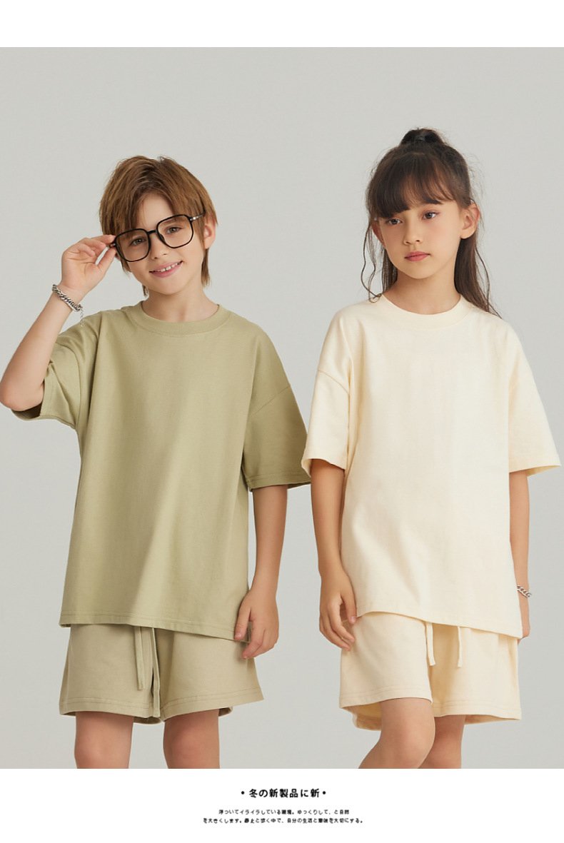 Children Casual Sportswear 100% cotton Set LL-BT034+BK7 Set print logo 27