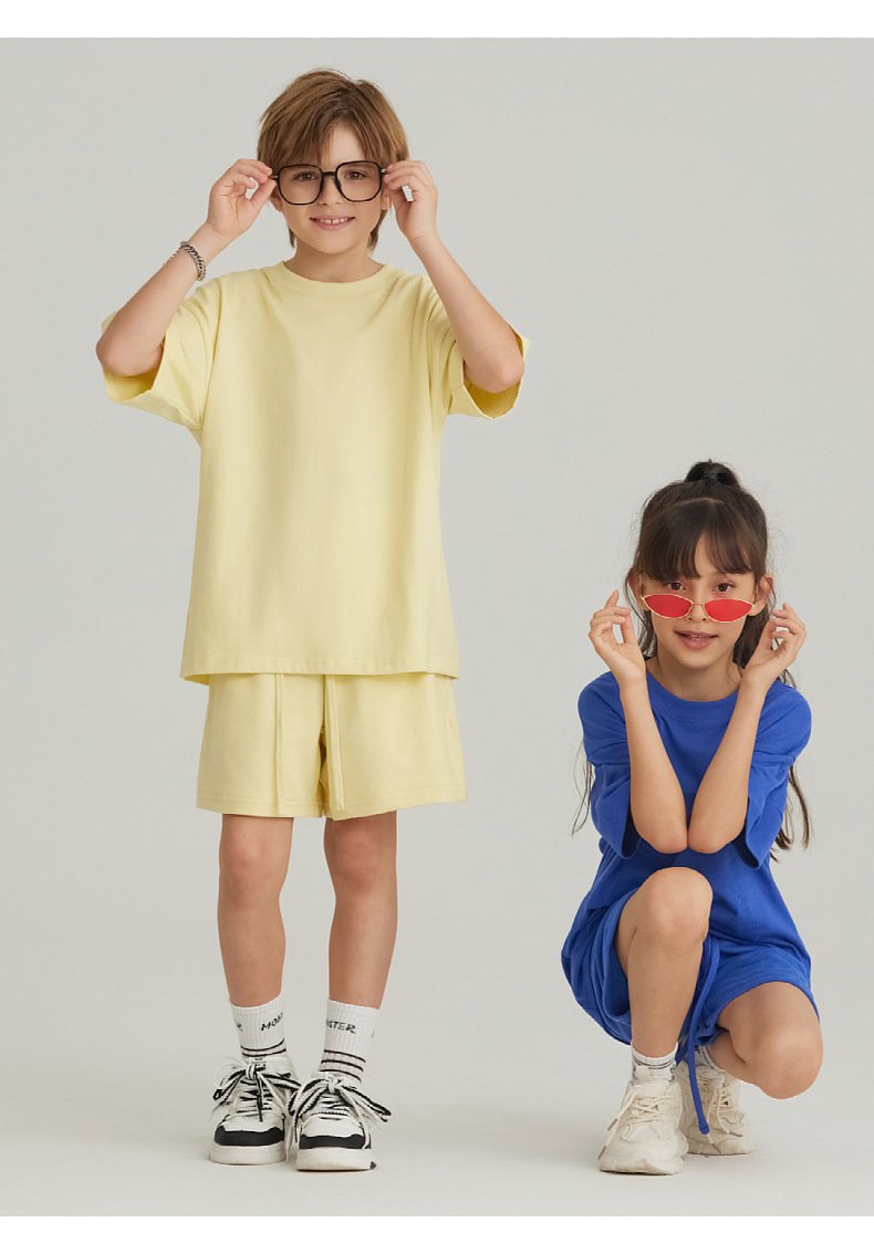 Children Casual Sportswear 100% cotton Set LL-BT034+BK7 Set print logo 40