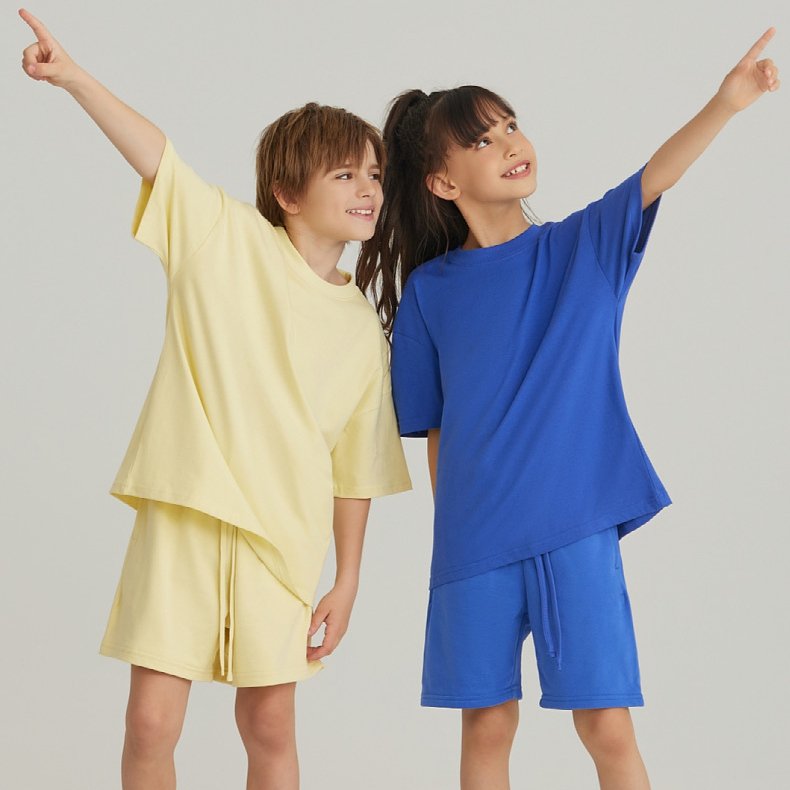 Children Casual Sportswear 100% cotton Set LL-BT034+BK7 Set print logo 24