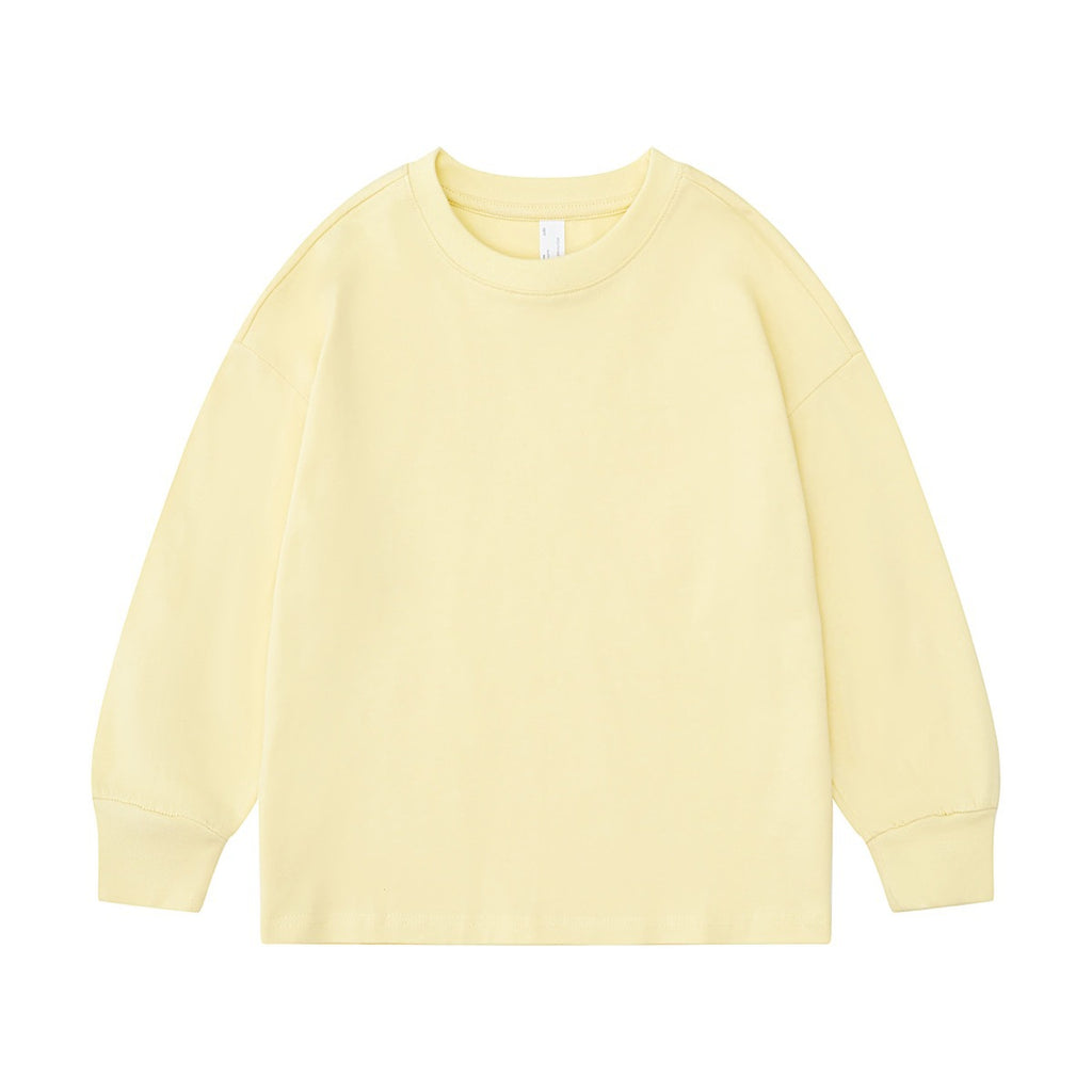 Children Sports Workout 100% cotton Long Sleeve Shirt LL-BT035 print logo 25