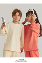Children Sports Workout 100% cotton Long Sleeve Shirt LL-BT035 print logo 37