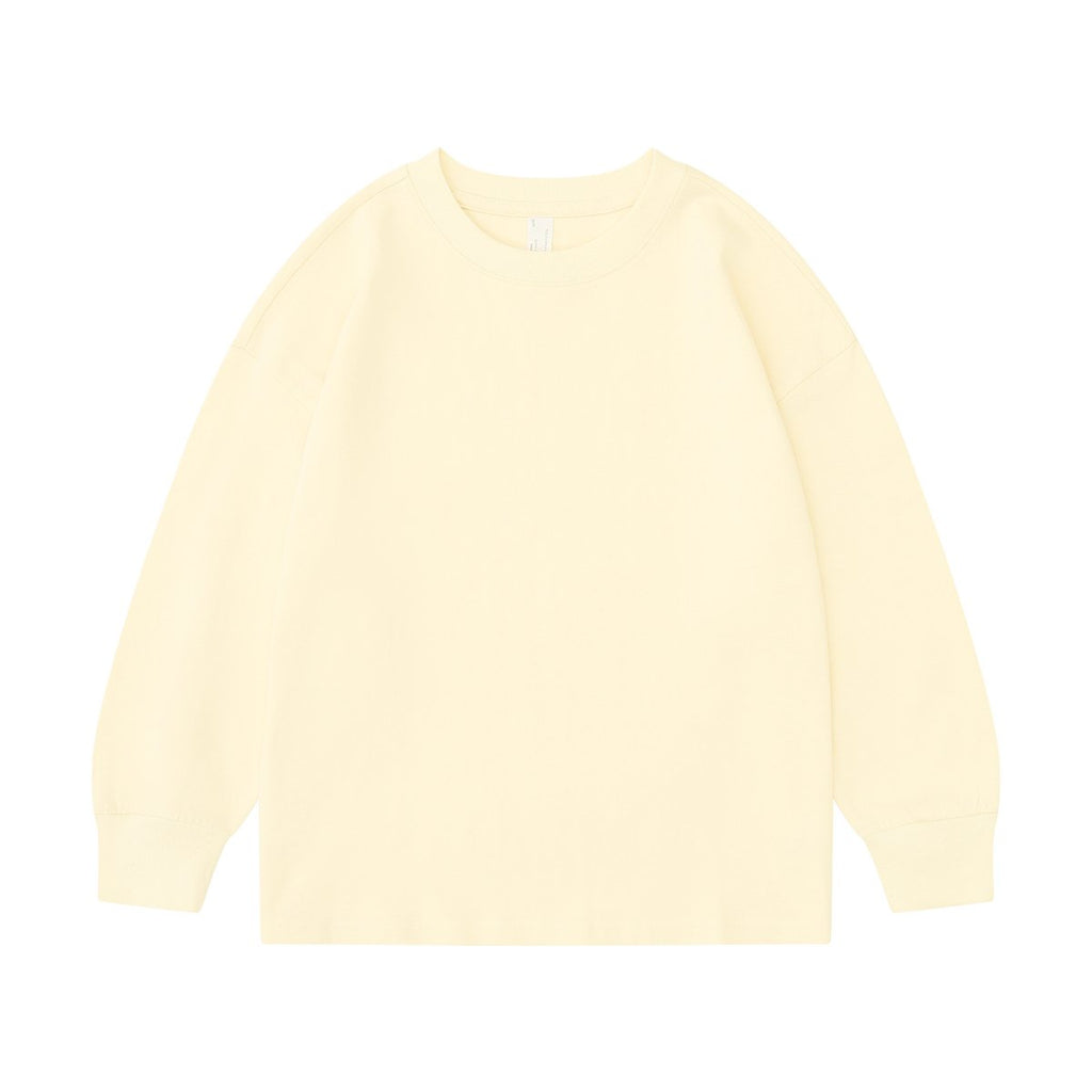 Children Sports Workout 100% cotton Long Sleeve Shirt LL-BT035 print logo 9