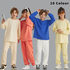 Children Sports Workout 100% cotton Long Sleeve Shirt LL-BT035 print logo 13
