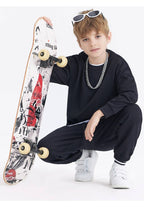 Children Sports Workout 100% cotton Long Sleeve Shirt LL-BT035 print logo 53