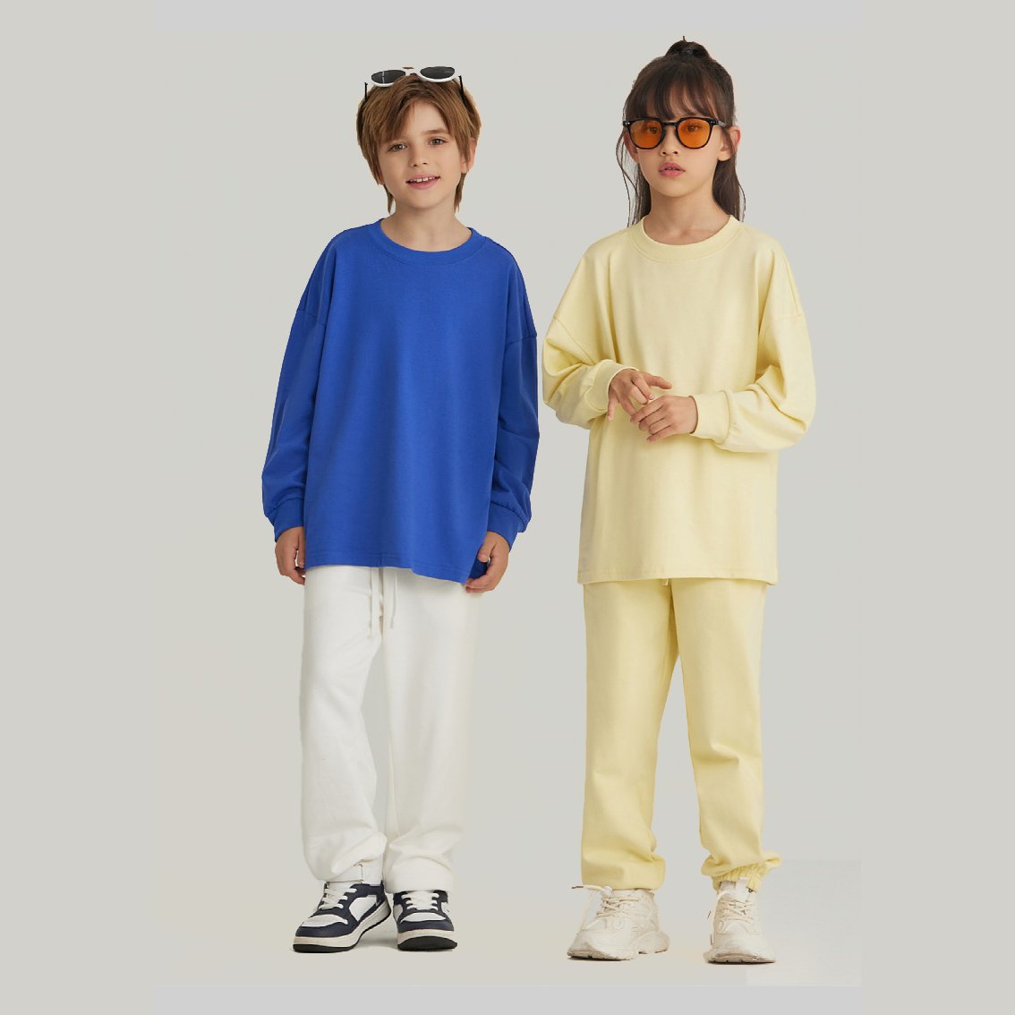 Children Sports Workout 100% cotton Long Sleeve Shirt LL-BT035 print logo 29