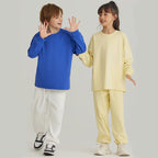 Children Sports Workout 100% cotton Long Sleeve Shirt LL-BT035 print logo 33