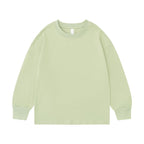 Children Sports Workout 100% cotton Long Sleeve Shirt LL-BT035 print logo 22