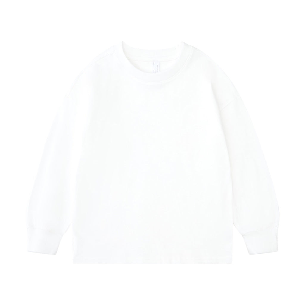 Children Sports Workout 100% cotton Long Sleeve Shirt LL-BT035 print logo 18