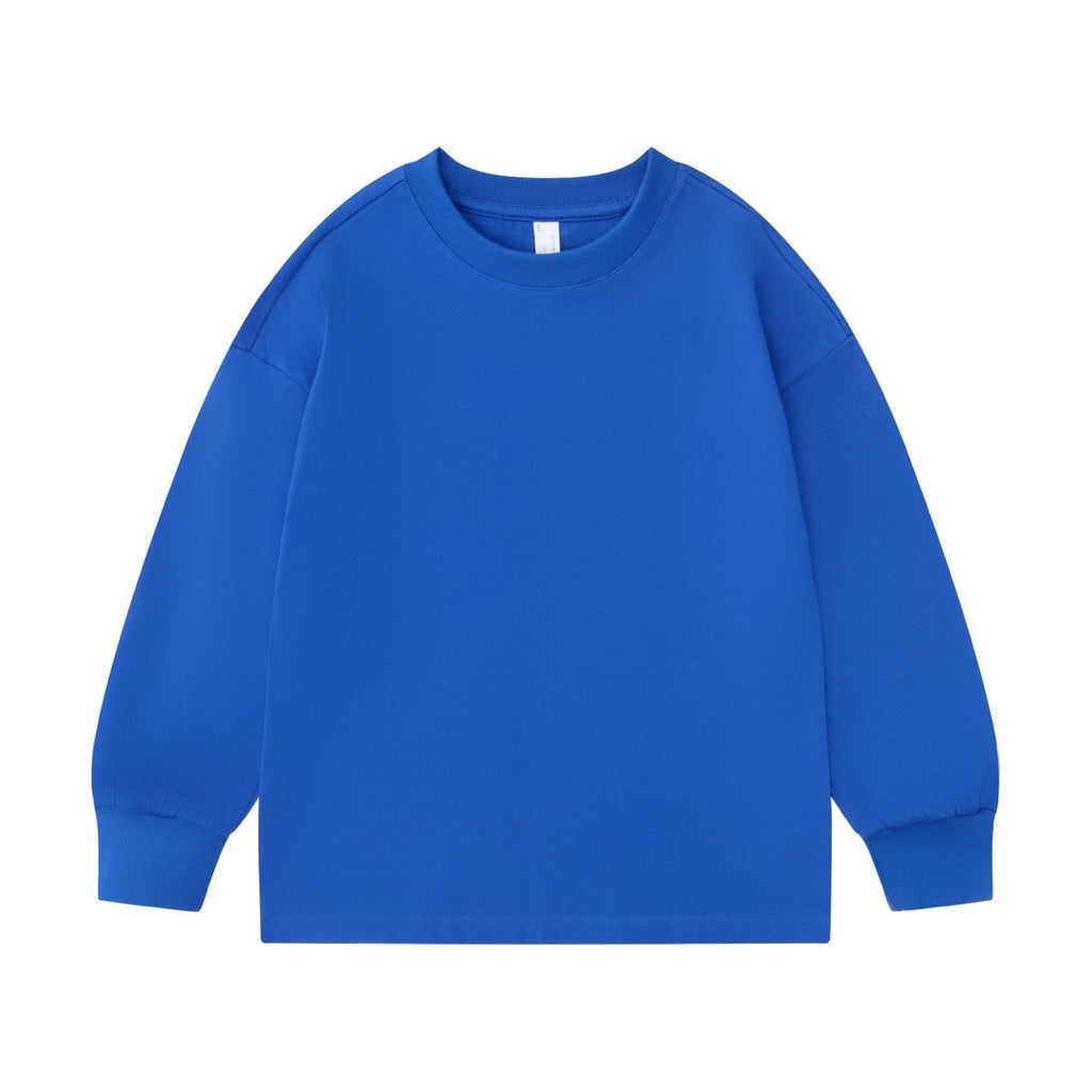 Children Sports Workout 100% cotton Long Sleeve Shirt LL-BT035 print logo 19