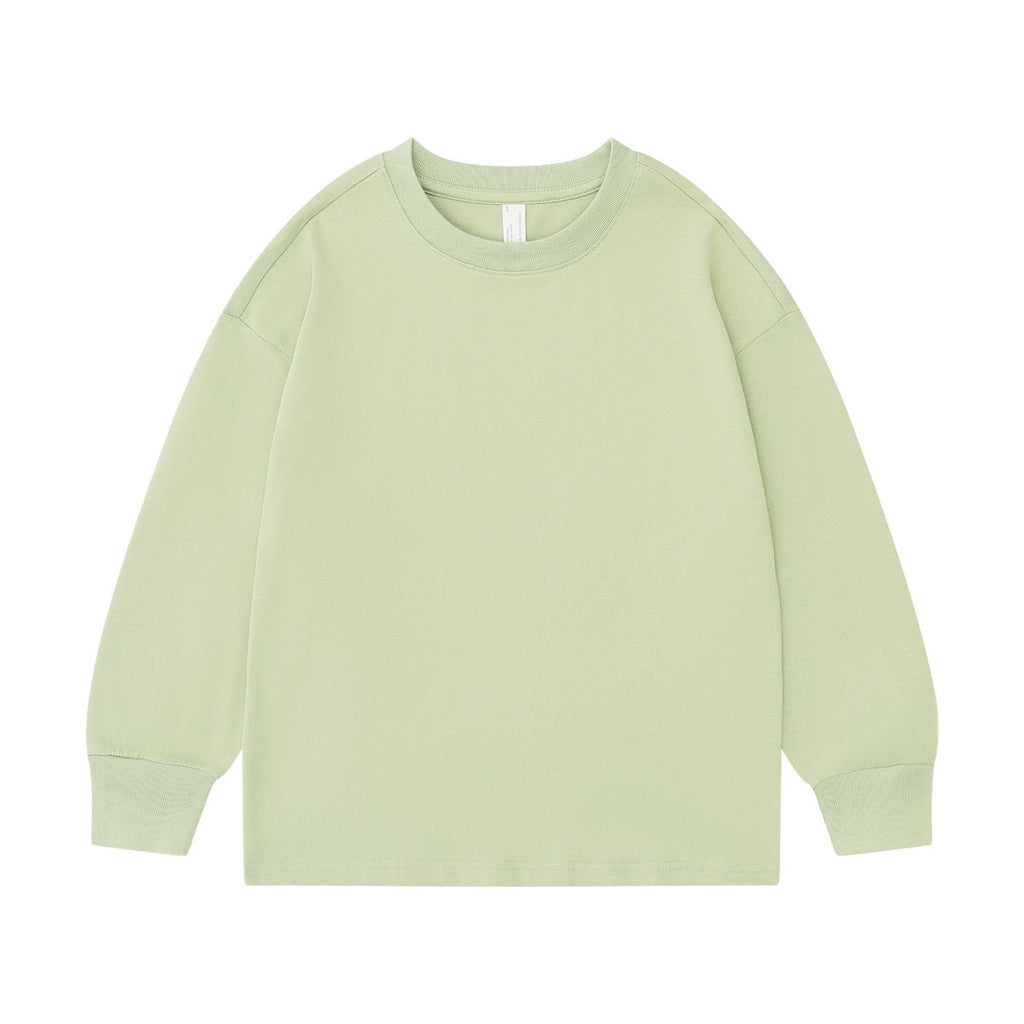 Children Sports Workout 100% cotton Long Sleeve Shirt LL-BT035 print logo 7