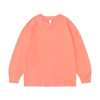Children Sports Workout 100% cotton Long Sleeve Shirt LL-BT035 print logo 11