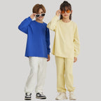 Children Sports Workout 100% cotton Long Sleeve Shirt LL-BT035 print logo 15