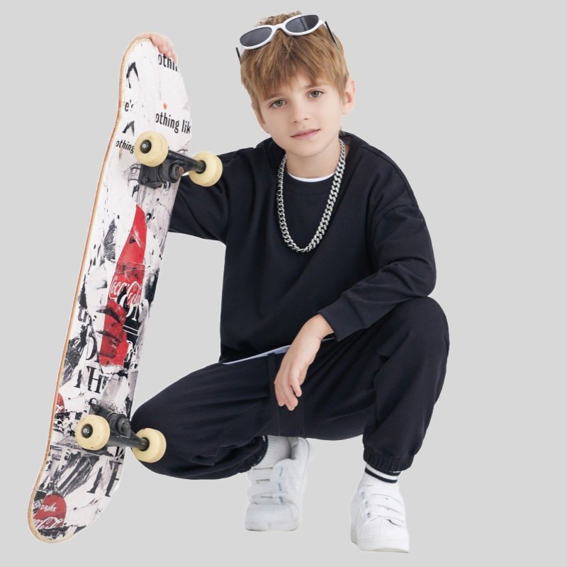 Children Sports Workout 100% cotton Long Sleeve Shirt LL-BT035 print logo 31