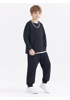 Children Sports Workout 100% cotton Long Sleeve Shirt LL-BT035 print logo 52