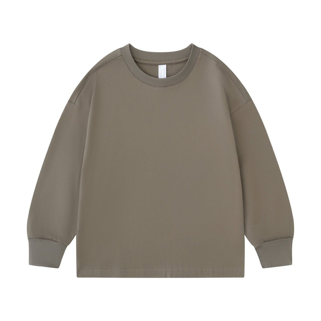 Children Sports Workout 100% cotton Long Sleeve Shirt LL-BT035 print logo 20