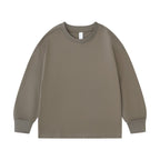 Children Sports Workout 100% cotton Long Sleeve Shirt LL-BT035 print logo 20