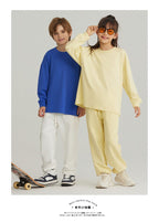 Children Sports Workout 100% cotton Long Sleeve Shirt LL-BT035 print logo 48