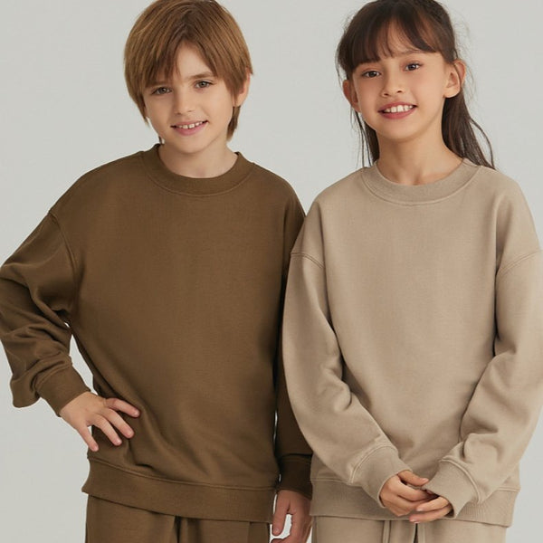 Children Casual Fitness 100% cotton Sweatshirt LL-BW13 print logo 1