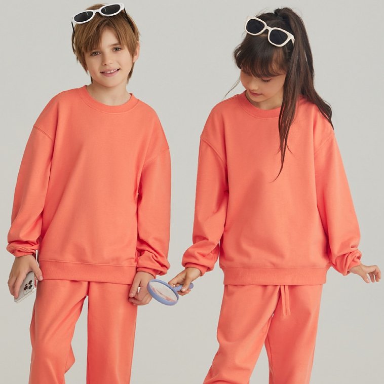 Children Casual Fitness 100% cotton Sweatshirt LL-BW13 print logo 2