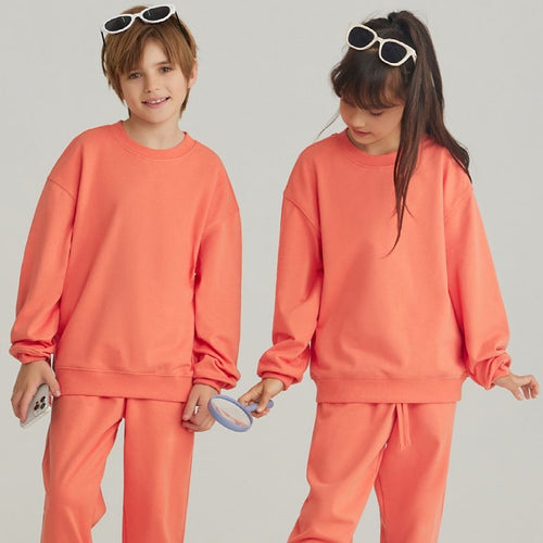 Children Casual Fitness 100% cotton Sweatshirt LL-BW13 print logo 2