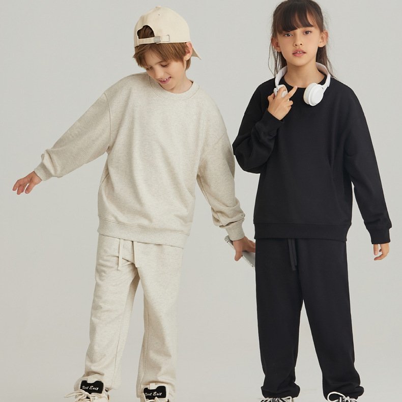 Children Casual Fitness 100% cotton Sweatshirt LL-BW13 print logo 20