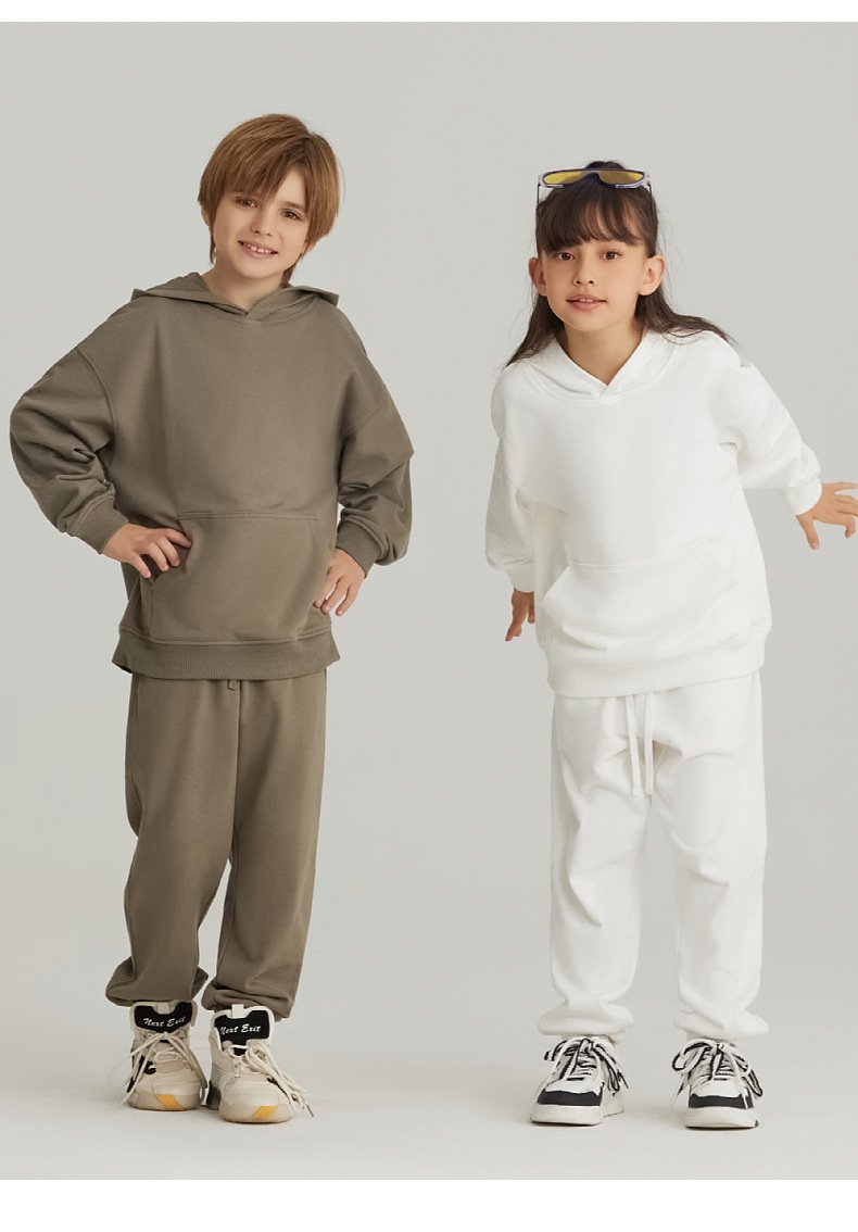 Children Casual Activewear 100% cotton Hoodie LL-BW14 print logo 37