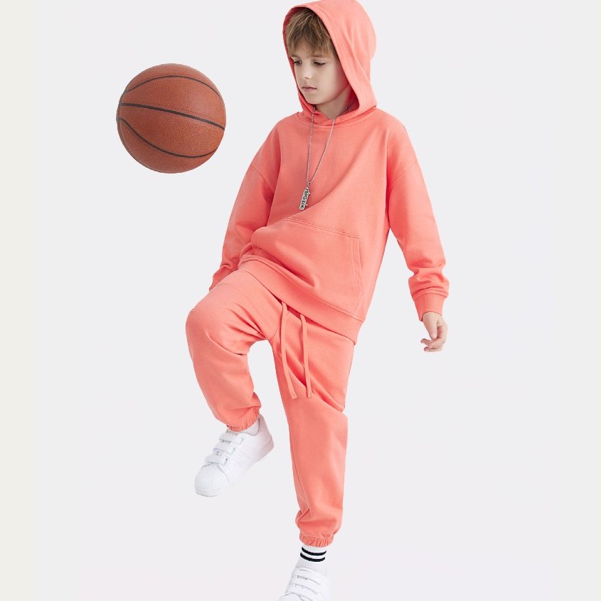 Children Casual Activewear 100% cotton Hoodie LL-BW14 print logo 20