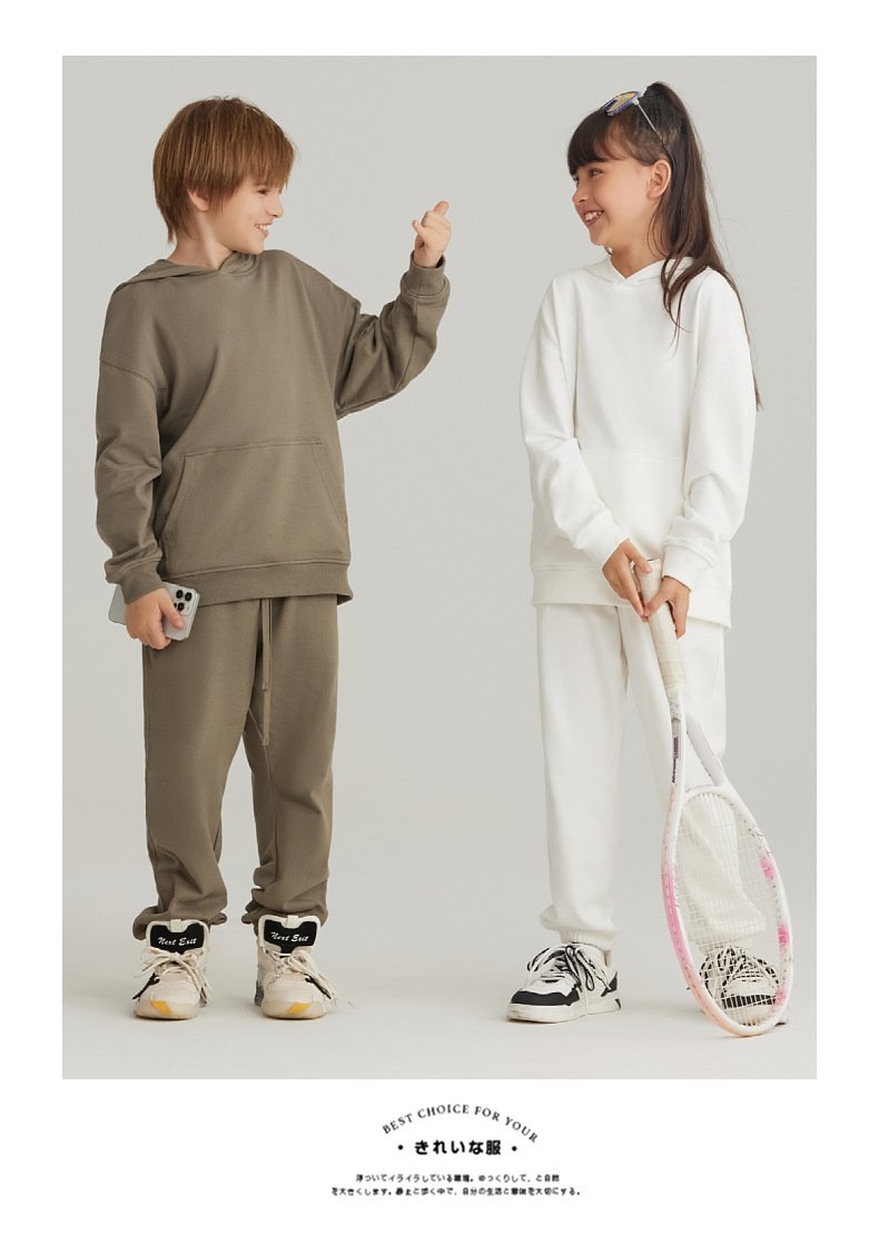 Children Casual Activewear 100% cotton Hoodie LL-BW14 print logo 40