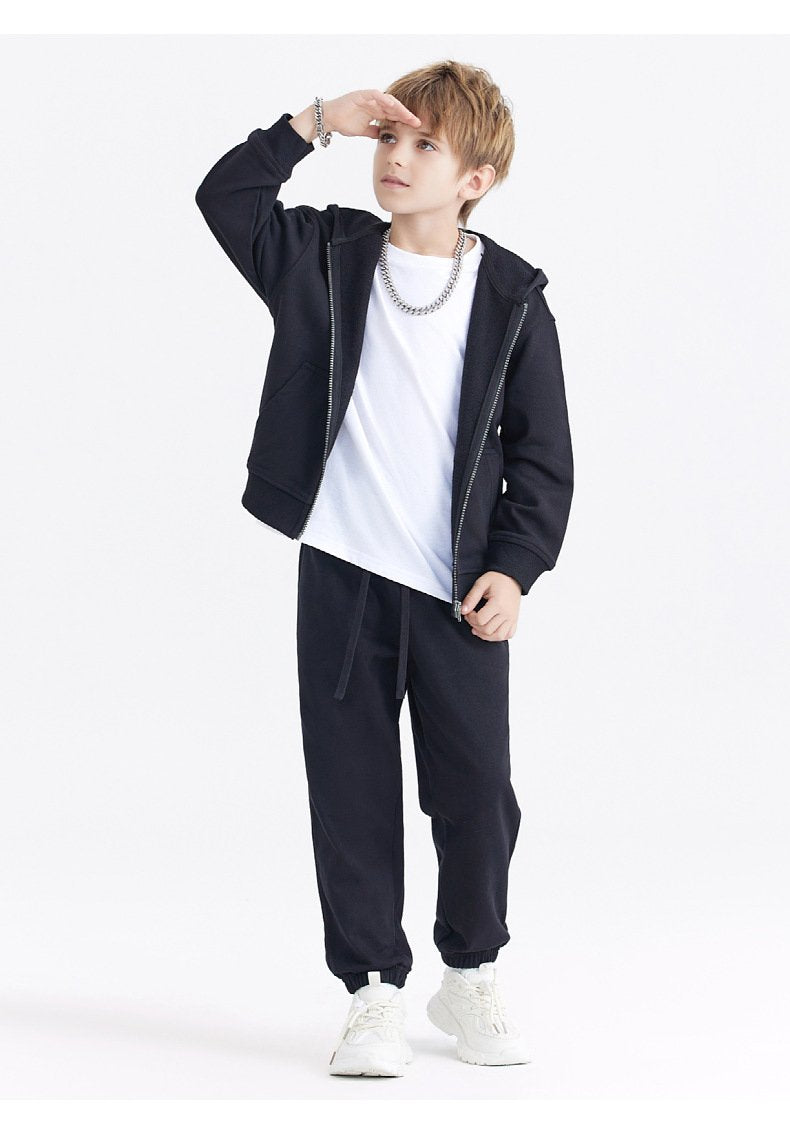 Children Sports Fitness 100% cotton Zip Up Hoodie LL-BW15 print logo 41