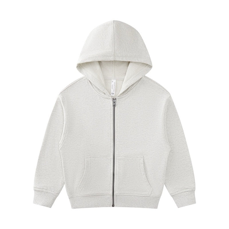 Children Sports Fitness 100% cotton Zip Up Hoodie LL-BW15 print logo 13