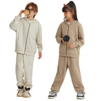 Children Sports Fitness 100% cotton Zip Up Hoodie LL-BW15 print logo 17