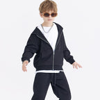 Children Sports Fitness 100% cotton Zip Up Hoodie LL-BW15 print logo 21