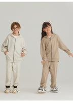 Children Sports Fitness 100% cotton Zip Up Hoodie LL-BW15 print logo 34